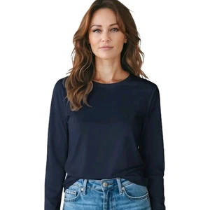 Neu James Perse Langarm Rundhalsausschnitt T-Shirt Größe 3 (Large) in tiefem Marineblau $ 95 - Bild 1 von 12