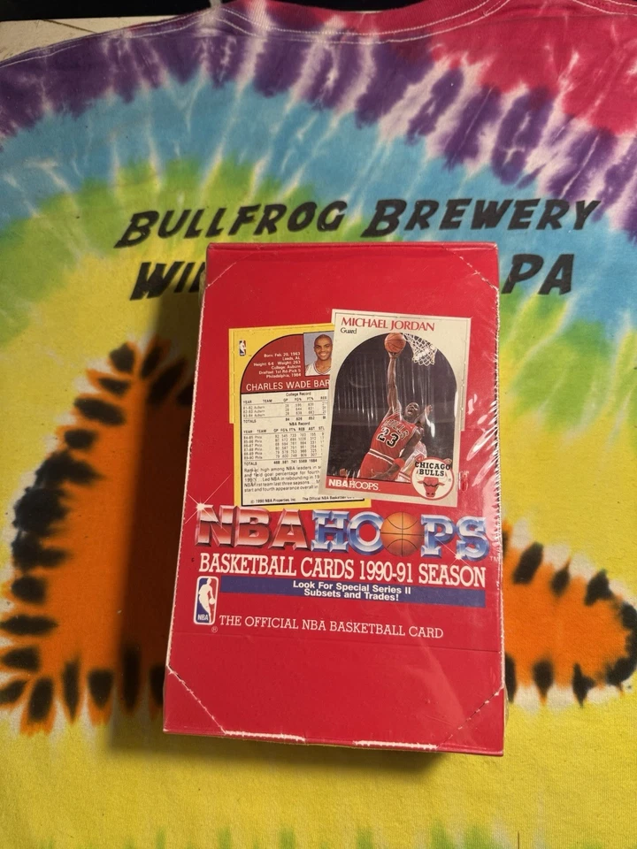 1990-91 NBA Hoops Series 2 Wax Box 36 Packs Factory Sealed - Michael Jordan - Image 1 of 1