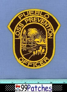 PUEBLO LOSS PREVENTION OFFICER (Old Vintage) FLORIDA Security Police Patch 5D - Picture 1 of 2
