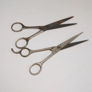 2x Pairs of Vintage Barbers / Hairdressing Scissors - Picture 1 of 4