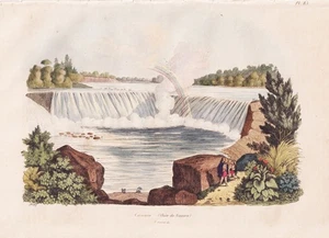 Niagara Falls Niagarafälle Amerika engraving Stahlstich Guerin-Meneville 1833 - Bild 1 von 1