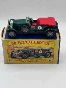 Matchbox Models of Yester Year by Lesney Y-5 1929 BENTLEY 4.5 L D Box CATALOG - Picture 1 of 7