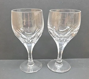 2er Set Atlantis Evora Panel geschliffen Kristall Weingläser 6" - Bild 1 von 5