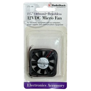 Radio Shack Brushless 12VDC Cooling Fan 273-024 3500RPM 7.7CFM 130mA 40mm - Afbeelding 1 van 2