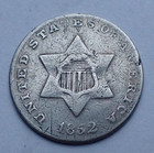 1852 THREE CENT SILVER POPULAR OLD US COIN SEE PICS 1852 THREE CENT SILVER POPULAR OLD US COIN SEE PICS