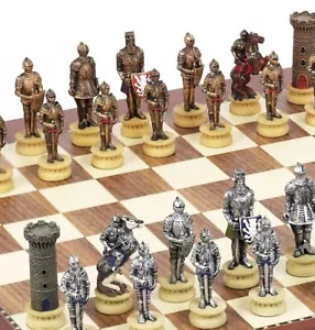 Medieval Chessmen from the Orient & Champion Board from Spain a Cambor Special - Picture 1 of 4