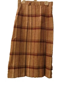 SKIRT in VINTAGE 80'S ~ KATIES ~ Wool Blend/ Inverted Pleats X 2 * Size 12 * - Picture 1 of 2