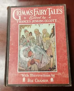 Antique Book 1922 GRIMM'S FAIRY TALES COLOR PLATES Illustrations by RIE CRAMER - Picture 1 of 9