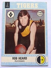 1977 Scanlens VFL Card:  ROB  HEARD  (Richmond)  #2