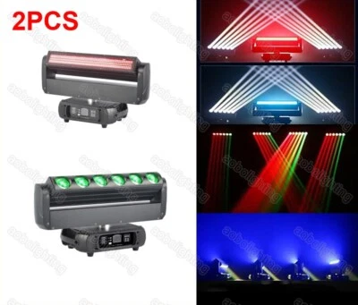 2x DJ Disco 6*40w double-side Pixel beam Moving Head Lights Stage Strobe Lights - Image 1 of 4