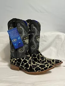 Stachelrochen Leopardenmuster spitz zulaufend Cowboystiefel von El General 1901 Herren Größe 7,5 - Bild 1 von 7