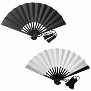 Ventilatore in ferro Ogatouken alta qualità ventilatore da guerra Tessen 30 cm samurai nero bianco - Foto 1 di 4