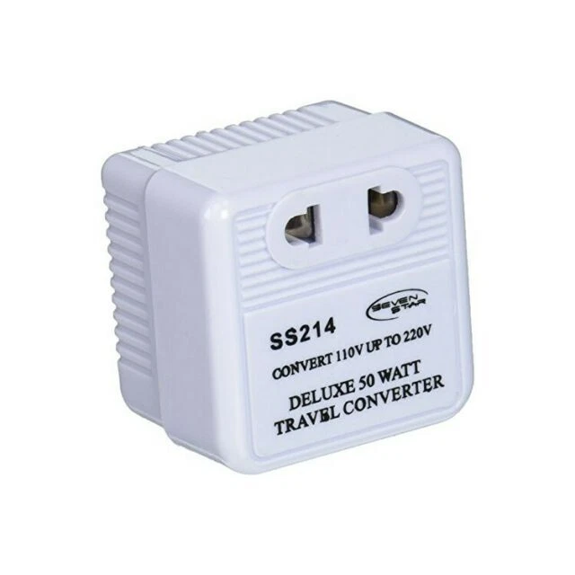 Seven Star SS214 50W Travel Voltage Converter - White