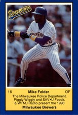 1990 Brewers Police #9 Mike Felder 