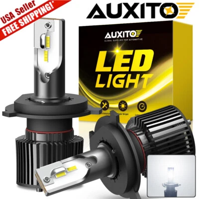 Faro LED AUXITO 100W 20000LM 4 Lados H4 9003 Vigas Altas/Bajas 6000K Bombillas Foto 1 de 4