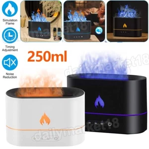 250ml USB Air Humidifier Essential Oil Aroma Diffuser 3D Flame Mist For Spa Yoga - Picture 1 of 11