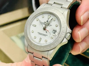 Genuine 1988 Rolex Explorer-II (16550) Custom Flat Finish - Picture 1 of 16