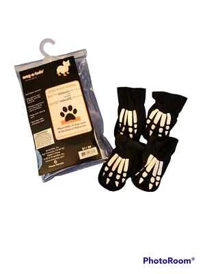 Wag-a-tude Dog Shoes Med/Lg Skelton Halloween  - Image 1 of 4