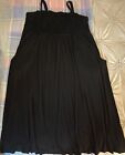 Womens Inc Black Dress Sleeveless Roses Bodice Adjustable Strap Plus Size 3x