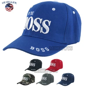 I'M THE BOSS Embroidered Adjustable Curved Visor Baseball Cap Hats More Color - Picture 1 of 10