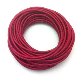 Textilkabel 3-adrig Lampenkabel 3x0,75 Bordeaux Weinrot EU Design Qualität 100m - Bild 1 von 1