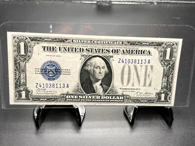 1928 A Series USA $1 SILVER CERTIFICATE NOTE BLUE SEAL EF-UNC+ - Image 1 of 4