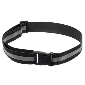Reflective Belt, Adjustable Hi-Vis Safety Running Gear Belt, Black - Picture 1 of 7