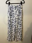 Abercrombie & Fitch Tailored Linen Blend Wide Leg Pant Palm Tree Print - S Short