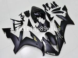 Matte Black Gold Decal ABS Injection Fairing Kit Fit for 2004 2005 2006 YZF R1 - Foto 1 di 7