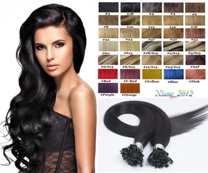 Estensioni capelli umani 18""-32"" punta a U fusione cheratina vera Remy testa intera 100 g - Foto 1 di 62