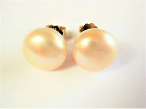 Orecchini In Oro 585 Con Perla, 4,6 G - Foto 1 di 3