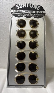 SEGAL OPTICAL CO. N.Y.C., SUNTONE - LENTI ORIGINALI "CROOKES" - ESPOSIZIONE NEGOZIO - Foto 1 di 7