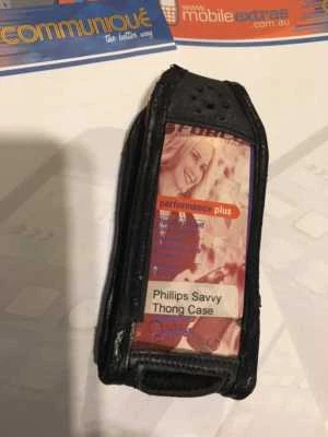 Philips Savvy, C12 Tanga Estuche de Cuero Clip de Cinturón de Acero Nuevo Embalaje Sellado Foto 1 de 2