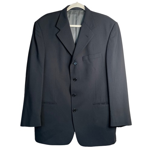 Giacca cappotto sportivo blazer lana 42 corto MONSIEUR by Givenchy nero peggiorato