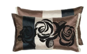 DESIGNERS GUILD CUSHION COVER COVER 60X30CM Kasuti Taupe Embroidered COVER - Picture 1 of 3