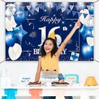 16th Boys Girls Sign Reusable Banner Happy Birthday Backdrop Party Decoration