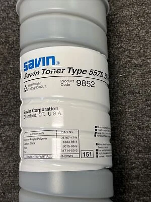 Genuine Savin Type 5570 Black 9852 Toner 885238 - Image 1 of 4