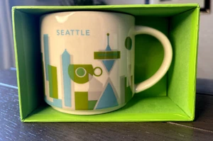 Taza de café Starbucks Seattle You Are Here taza nueva en caja Washington - Imagen 1 de 5