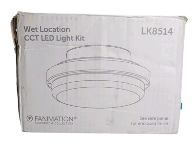 Fanimation Wet Location LED Ceiling Fan Light Kit LK8514GRW Matte Greige NIB - Image 1 of 4