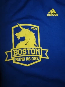 April 2014 Adidas 118th B.A.A. Boston Marathon Runs As One (XL) Shirt BLAU - Bild 1 von 2