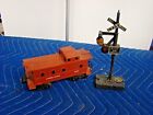 LIONEL RAILROAD CROSSROAD SIGN (PARTS ONLY) & 6017 CABOOSE**SHIPS FREE!!
