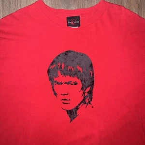 VTG Bruce Lee Shirt 2XL Face Graphic Y2K Martial Arts Movie Film Sreeetwear - Picture 1 of 10