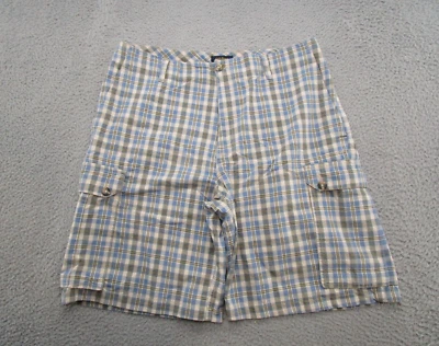 Pantalones Cortos Carga Charter Club Para Hombre a Cuadros Talla 36 Algodón Patinador Grunge Foto 1 de 4