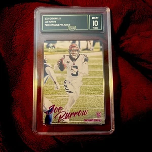 Tarjeta paralela Joe Burrow Luminance Pink #201 2020 gema como nueva 10 radiocontrol Rookie Bengals - Imagen 1 de 2