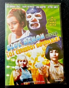 Blue Demon Contra Los Cerebros Infernales Dvd David Reynoso Ana Martin Wr6 - Picture 1 of 3