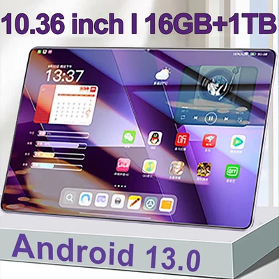 Tablet 5G Android 13 16GB RAM 1TB ROM 10.36" Dual SIM WiFi 10 Core - Imagen 1 de 4
