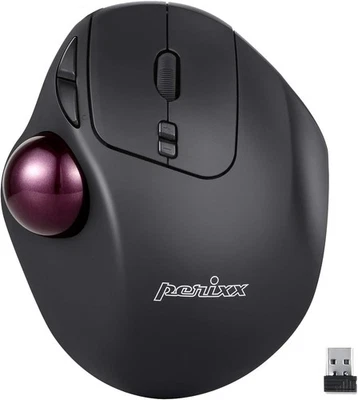 Perixx11568 Perimice-717 Wireless Trackball Mouse, Build-in 1.34 Inch black  - Image 1 of 4