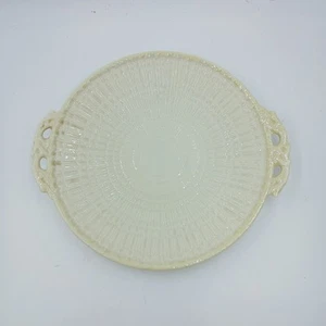 Vintage Irish Belleek Yellow Limpet Handled Cake Plate - 3rd Mark - Picture 1 of 4