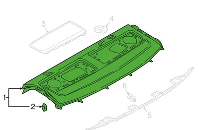 Genuine AUDI A4, A4 Quattro Trim For Rear Shelf Panel Black 8W5-863-411-K-RW7 - Image 1 of 3
