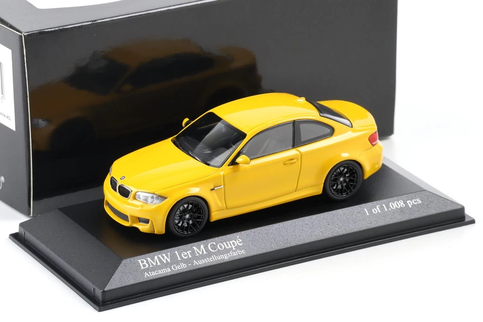 1:43 Minichamps BMW 1er 1 Serie M Coupè 2011 Atacama Giallo - Immagine 1 di 3